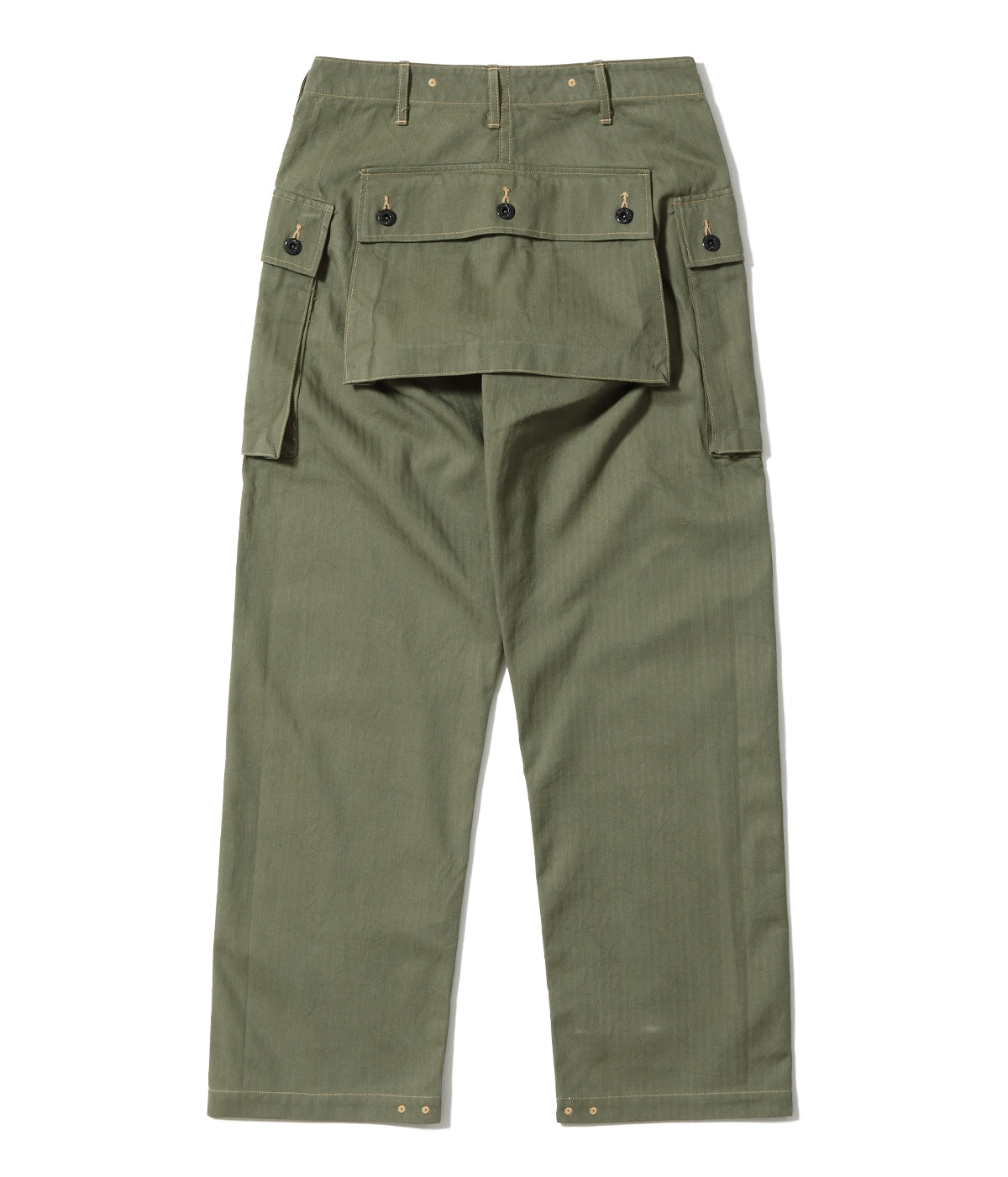 BR42501 US MARINE CORPS M-1944 HERRINGBONE PANTS SHORT LENGTH - OLIVE