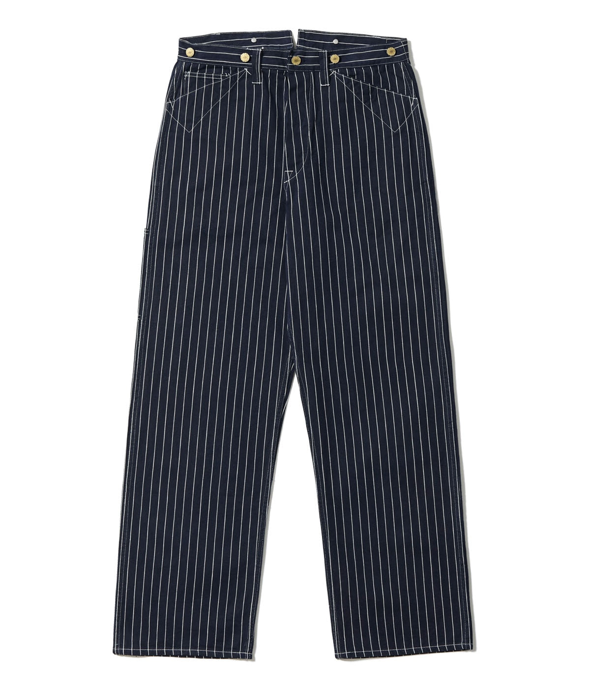 HD42499 HEADLIGHT 8oz. SPECIAL WOVEN STRIPE DENIM WAIST OVERALLS - INDIGO