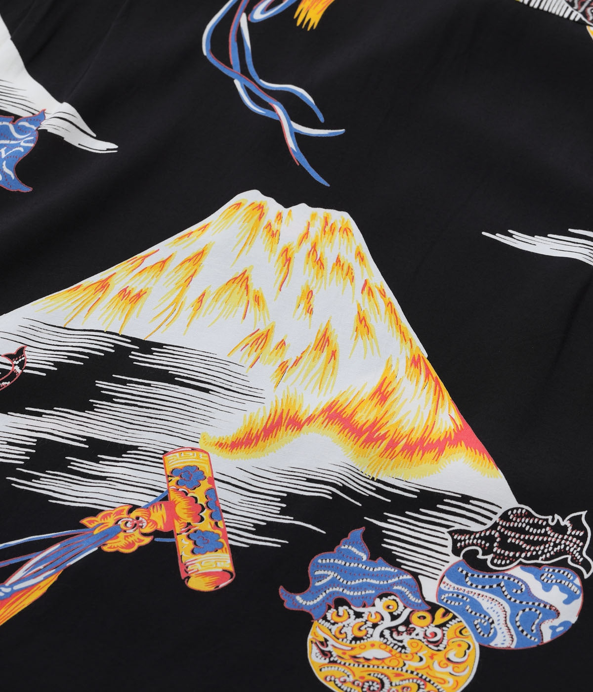 DK39634 DUKE KAHANAMOKU SPECIAL EDITION Mt.FUJI & LUCKY EGGPLANT (SHORT SLEEVE) - BLACK