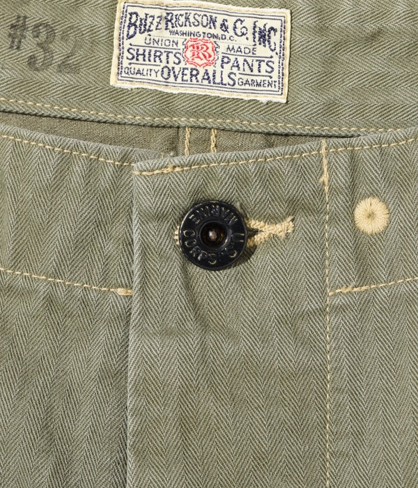 BR52388 US MARINE CORPS HERRINGBONE SHORTS - OLIVE