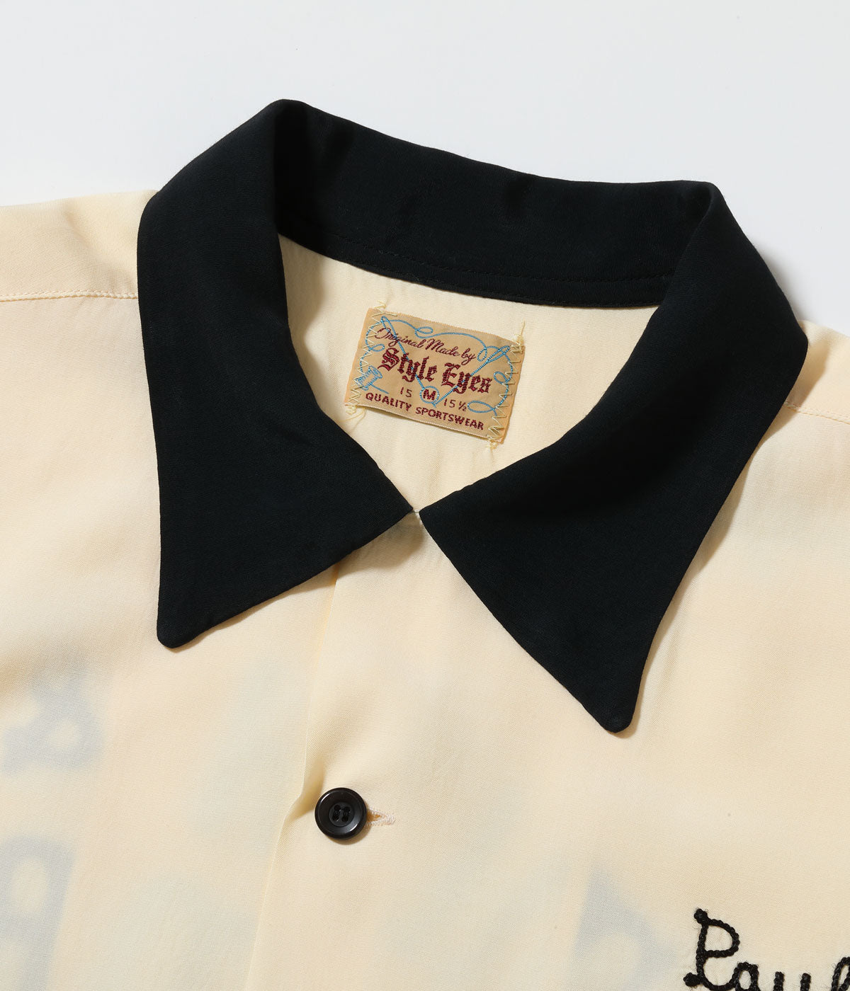 SE39662 RAYON BOWLING SHIRT SMITH & WALDMAN - OFF WHITE