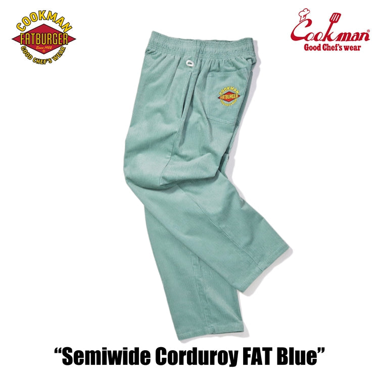 CHEF PANTS SEMIWIDE CORDUROY - FAT BLUE