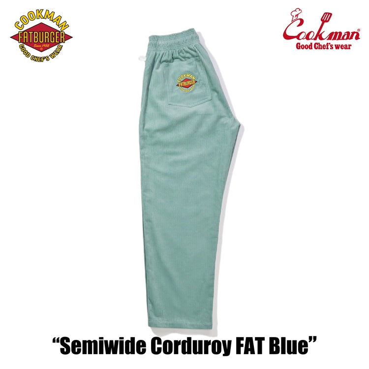 CHEF PANTS SEMIWIDE CORDUROY - FAT BLUE