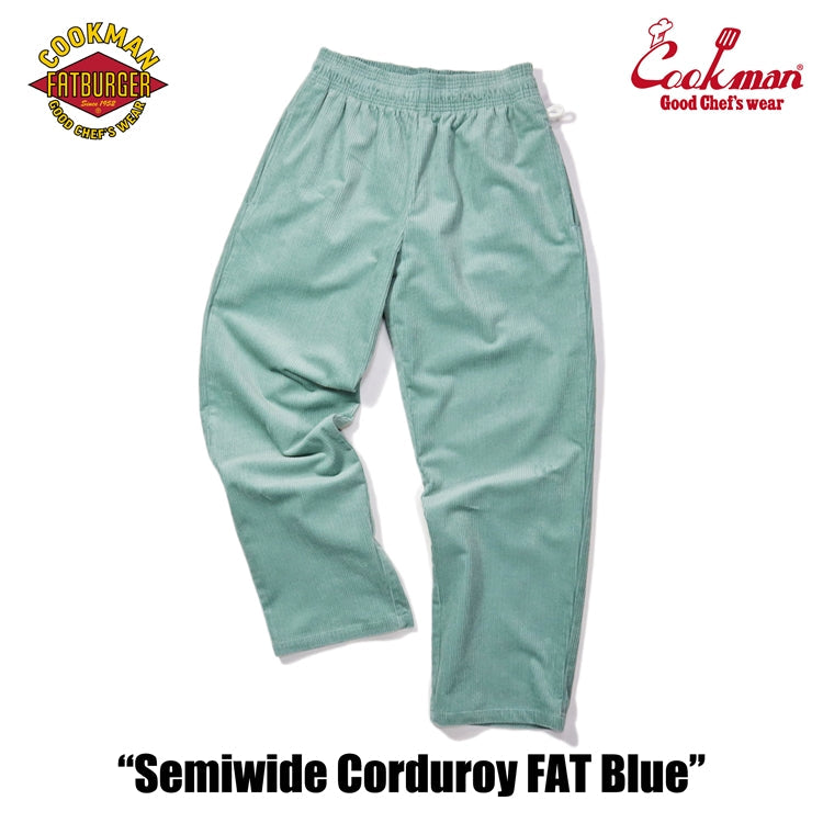 CHEF PANTS SEMIWIDE CORDUROY - FAT BLUE