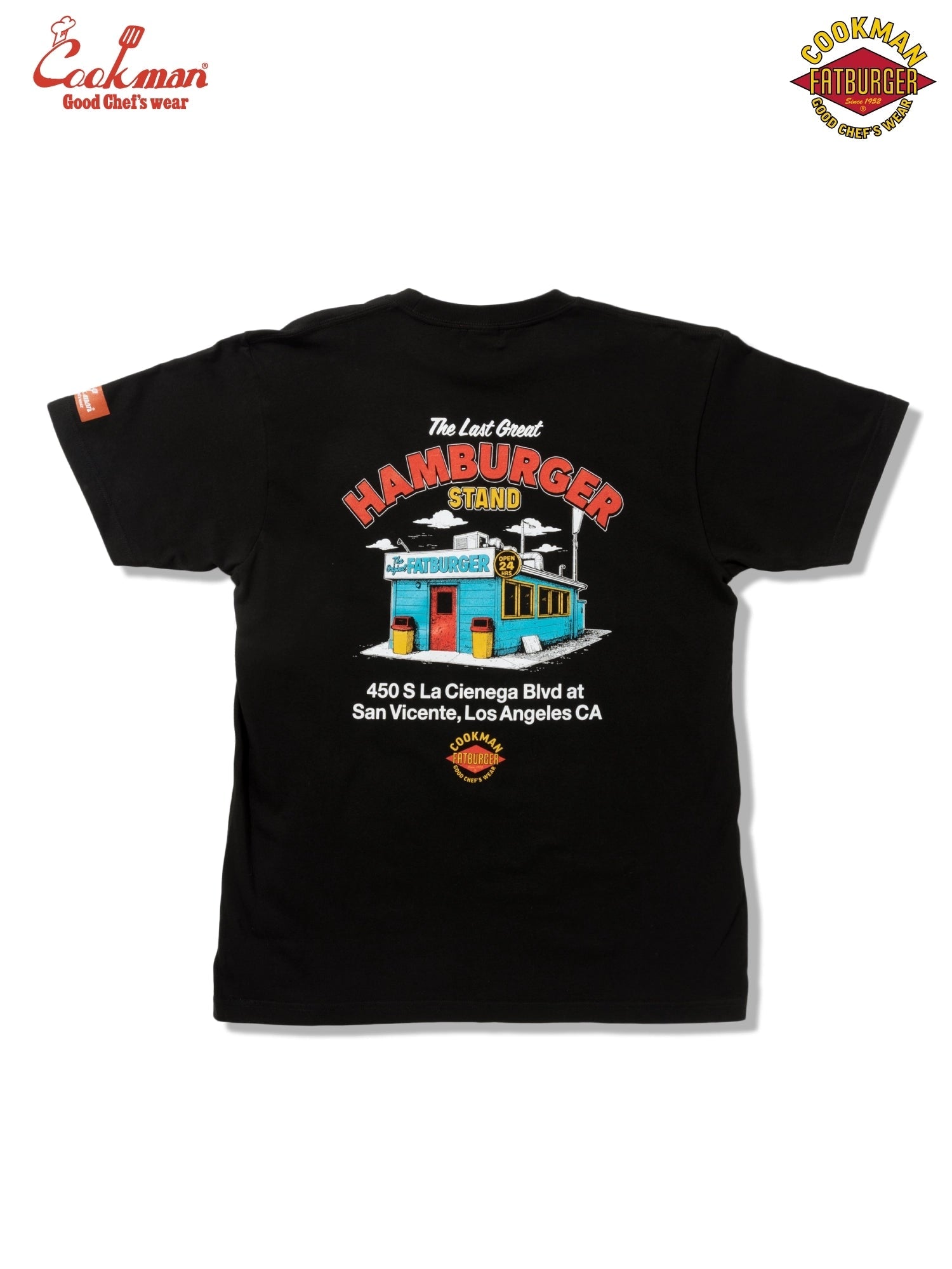 FATBURGER FIRST LOCATION TEE S/S - BLACK