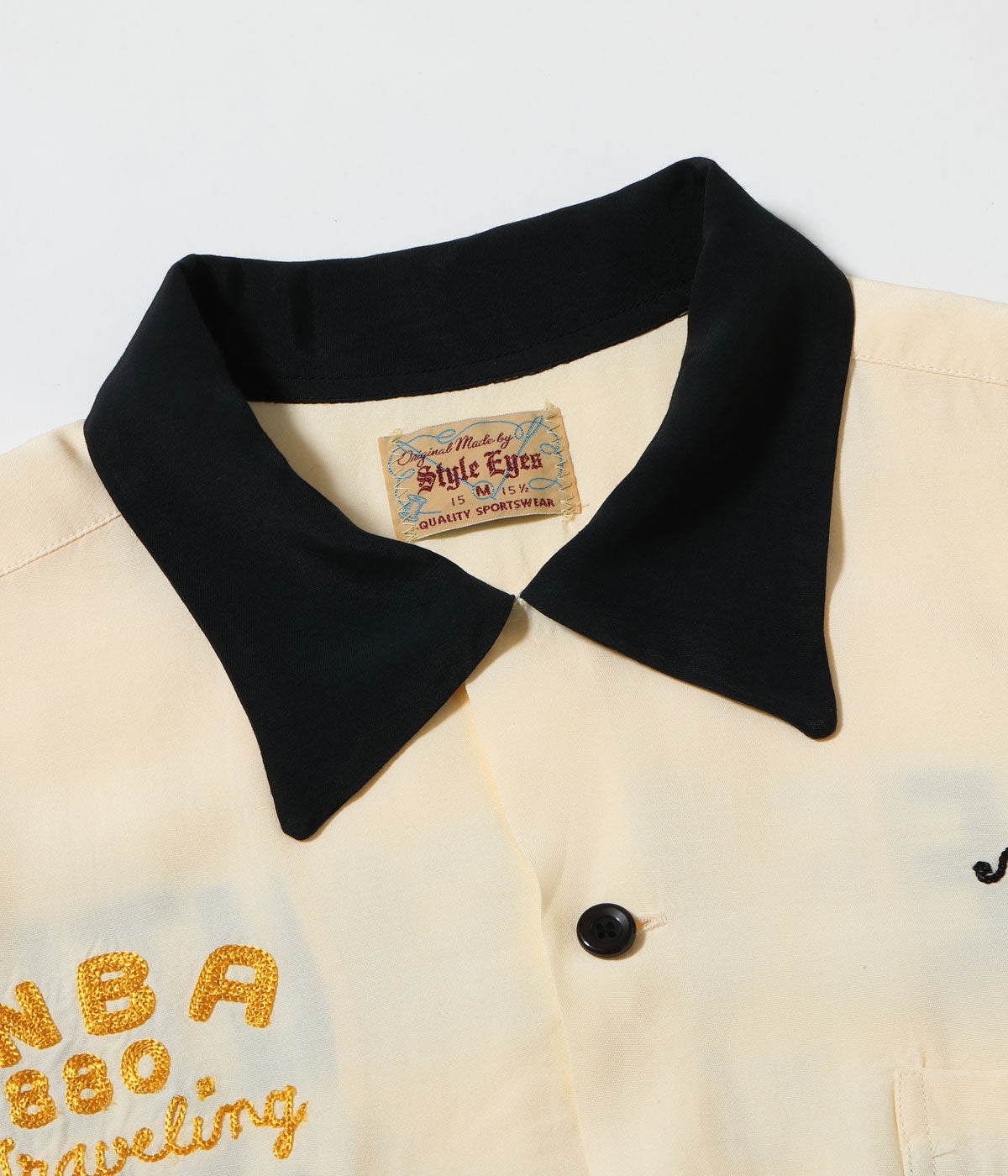 SE39663 RAYON BOWLING SHIRT LEE & SMITH - OFF WHITE