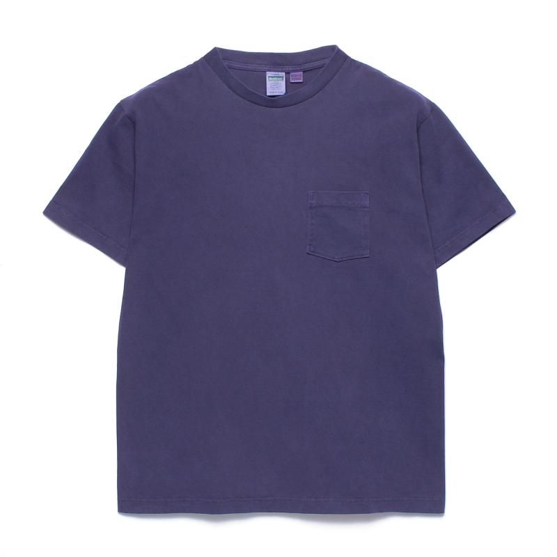 Crew Neck Short Sleeve Pocket T-Shirt - BLUE