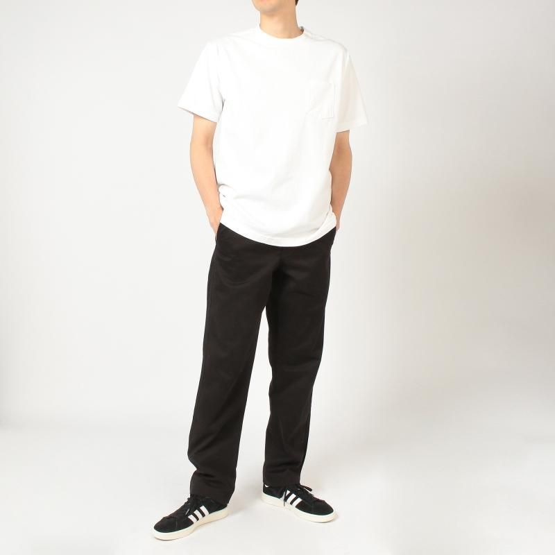 Crew Neck Short Sleeve Pocket T-Shirt - WHITE