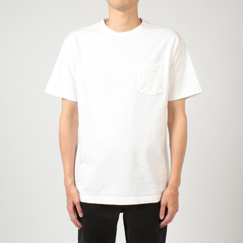 Crew Neck Short Sleeve Pocket T-Shirt - WHITE