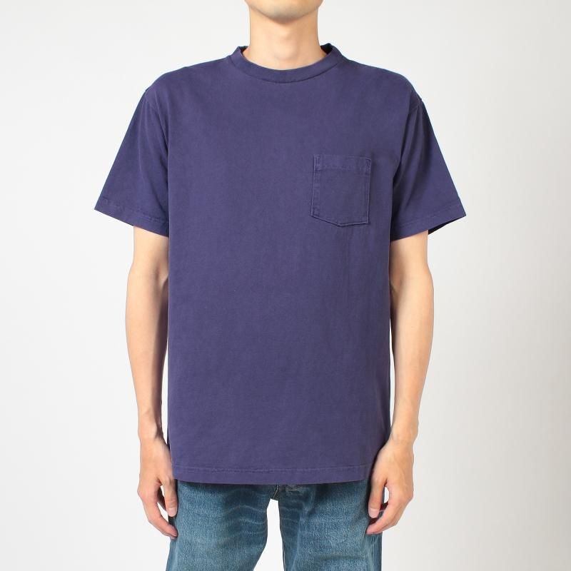 Crew Neck Short Sleeve Pocket T-Shirt - BLUE