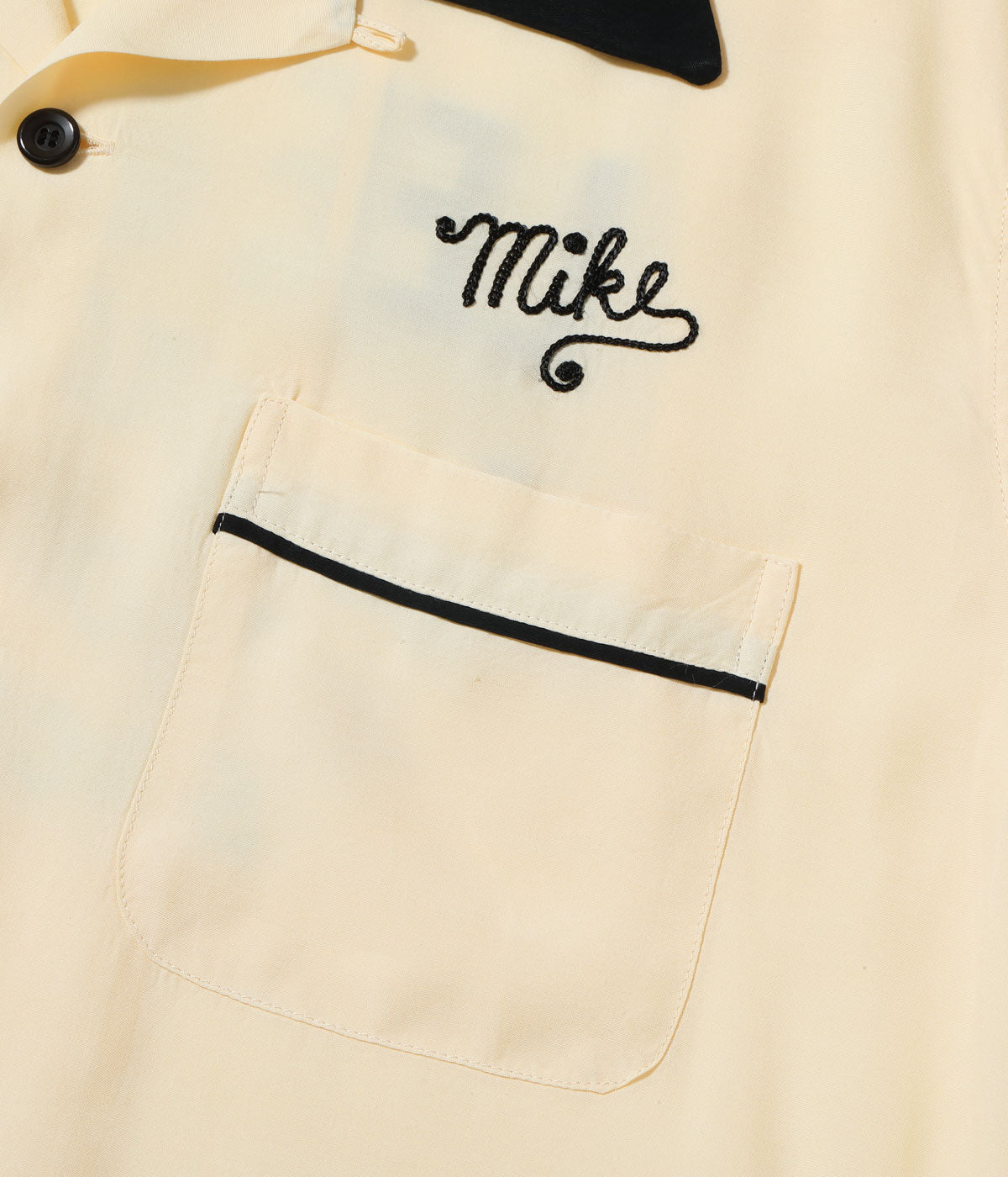 SE39663 RAYON BOWLING SHIRT LEE & SMITH - OFF WHITE