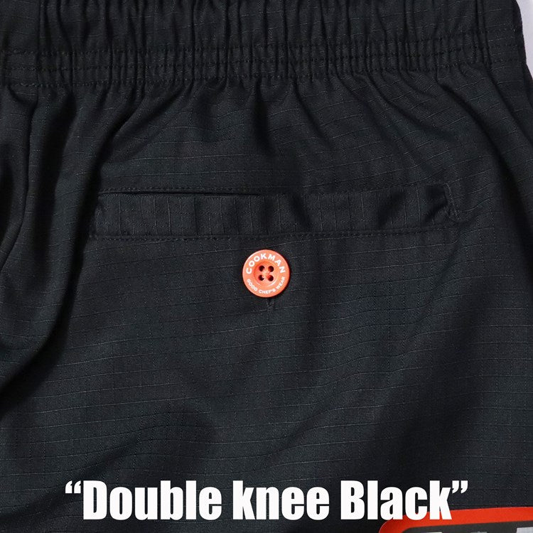 CHEF PANTS DOUBLE KNEE RIPSTOP - BLACK