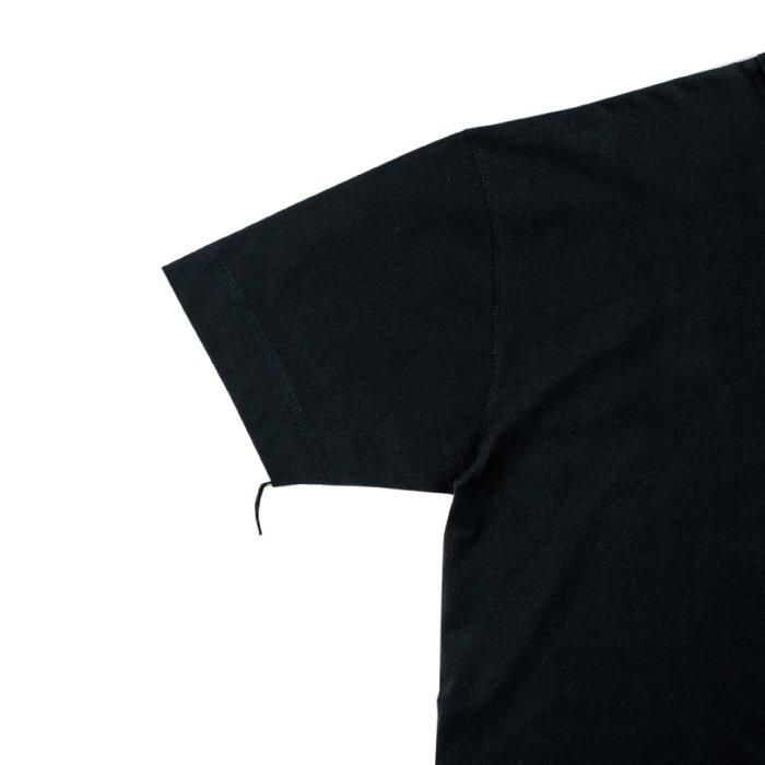 USA Cotton Henley Neck Short-Sleeve T-Shirt - BLACK