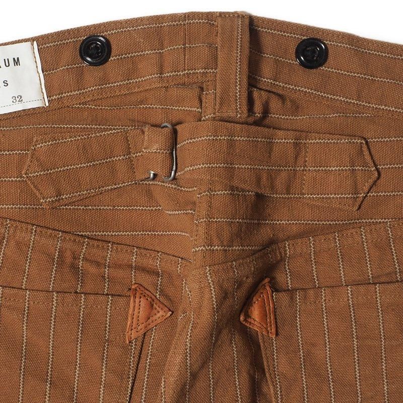 1229 1900 4-POCKET HEAVY LEATHER BOUND OVERALL DUCK STRIPE - DUCK STRIPE