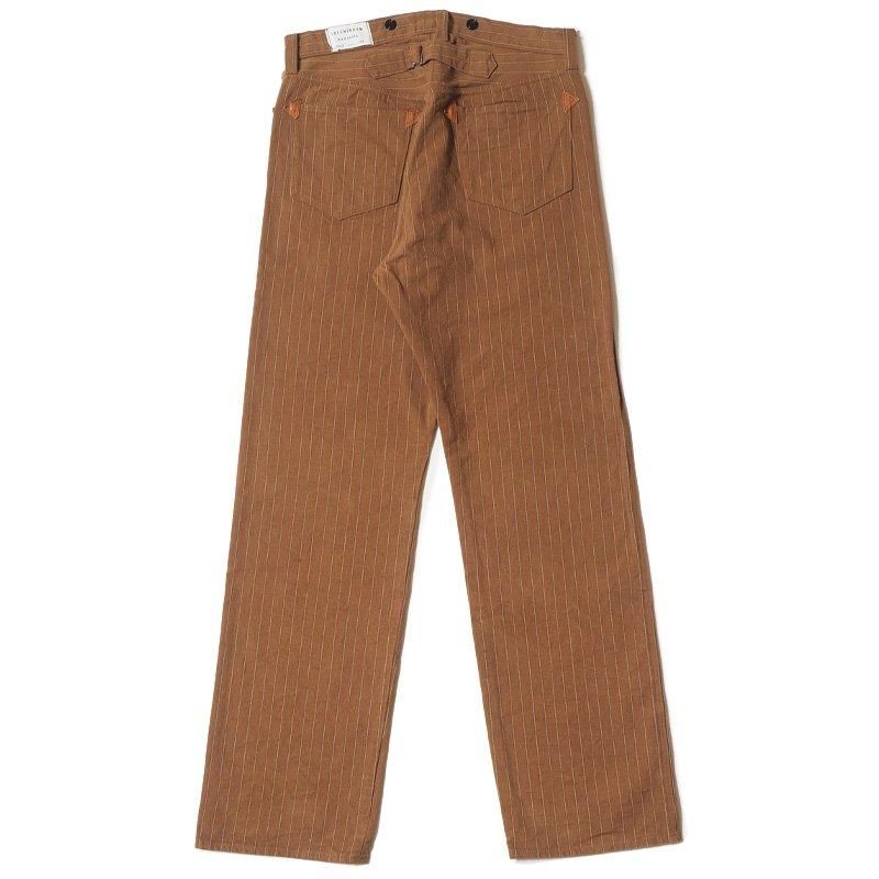 1229 1900 4-POCKET HEAVY LEATHER BOUND OVERALL DUCK STRIPE - DUCK STRIPE