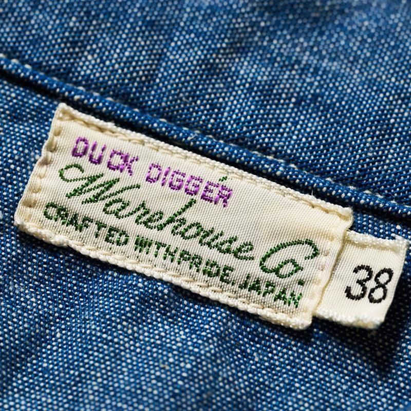 3064 VENTILATION TRIPLE STITCH CHAMBRAY SHIRTS - SAX