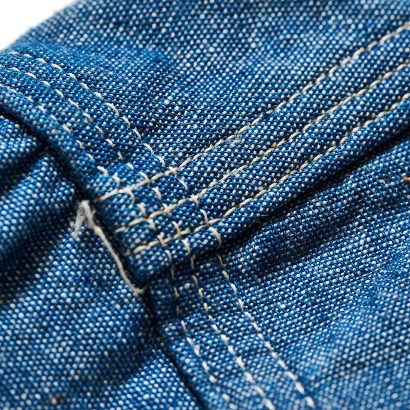 3064 VENTILATION TRIPLE STITCH CHAMBRAY SHIRTS - SAX