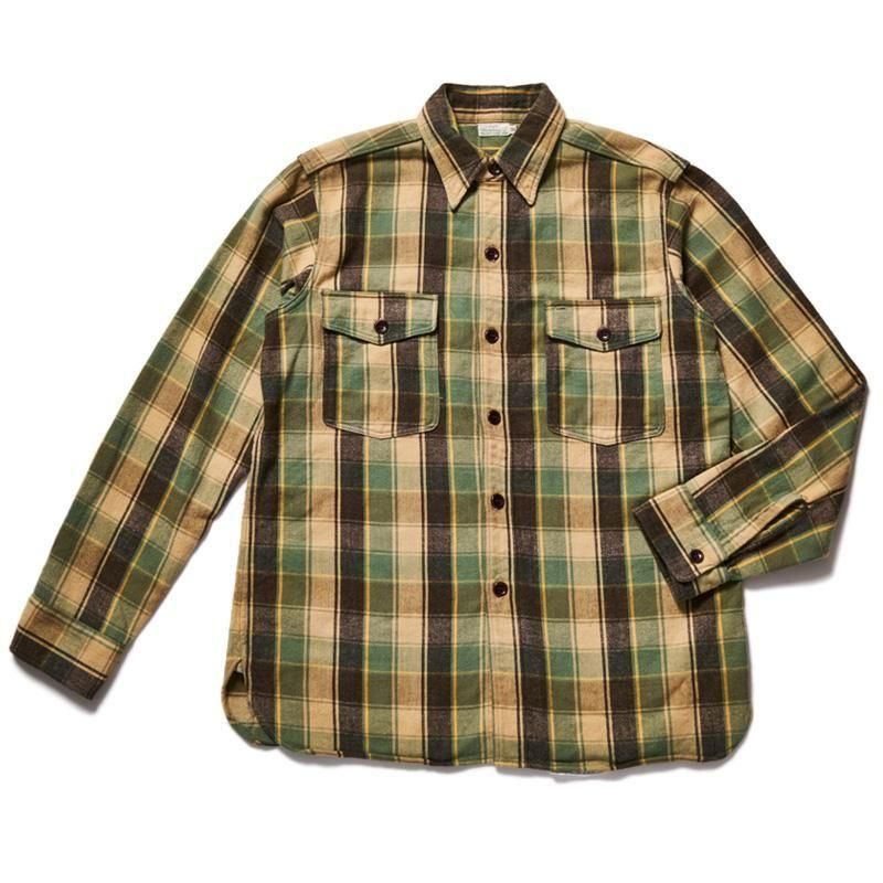 3022 FLANNEL SHIRT WITH CHINSTRAP - BEIGE