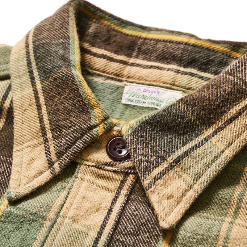 3022 FLANNEL SHIRT WITH CHINSTRAP - BEIGE