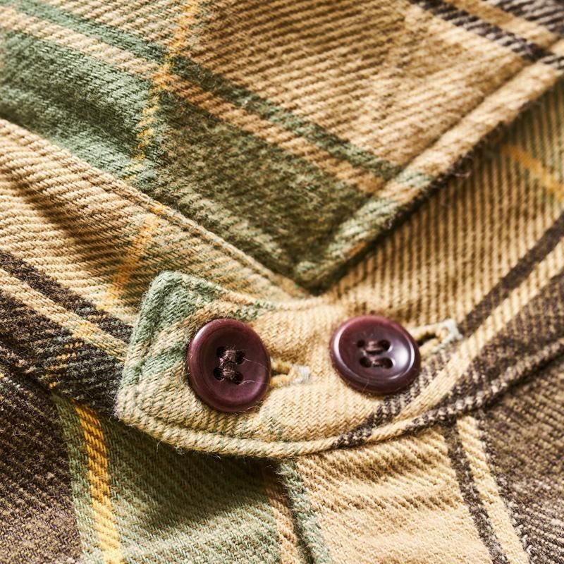 3022 FLANNEL SHIRT WITH CHINSTRAP - BEIGE