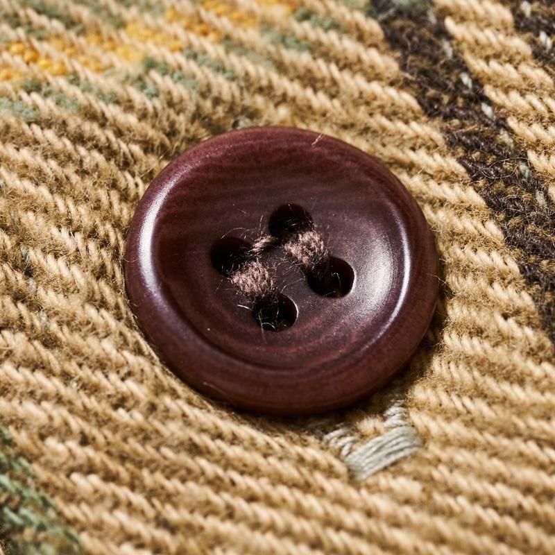 3022 FLANNEL SHIRT WITH CHINSTRAP - BEIGE