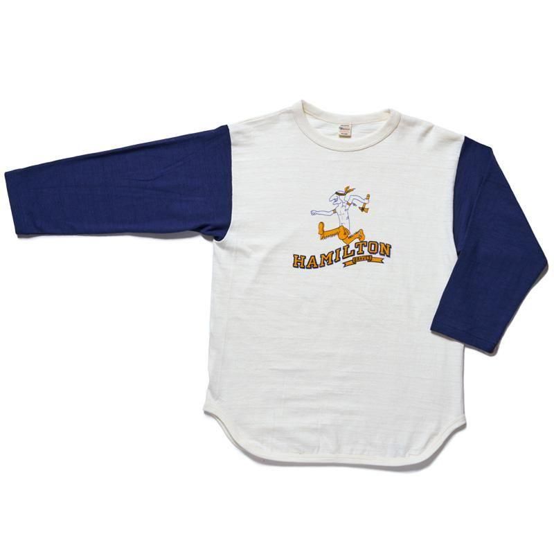 4800 3/4 SLEEVE BASEBALL TEE HAMILION - CREAM/NAVY