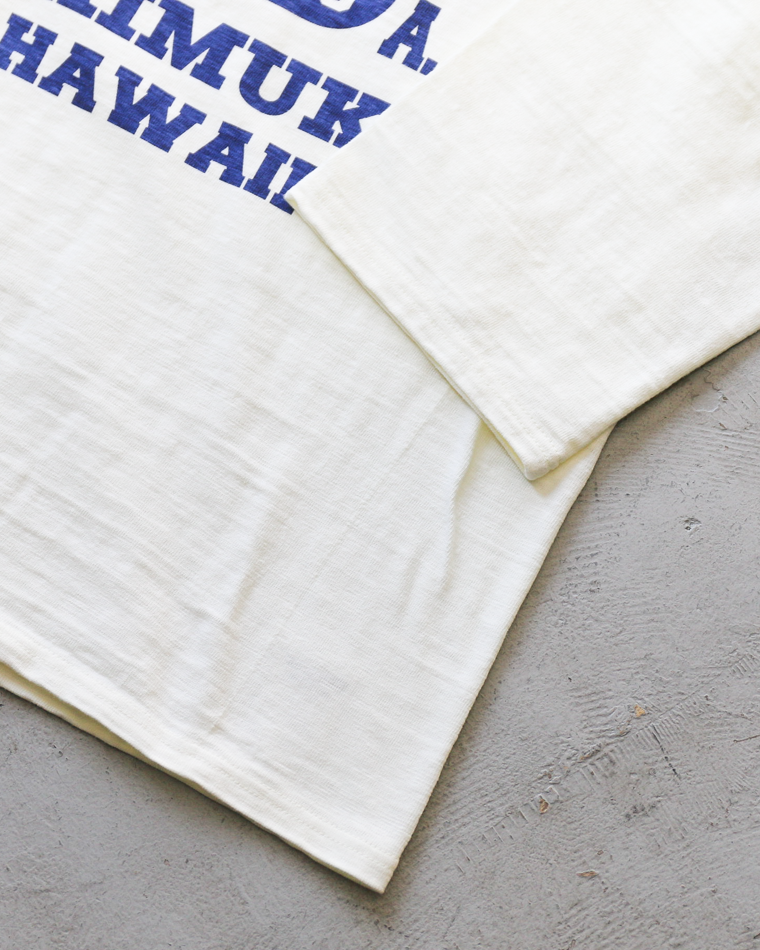 SS69656 H.M.A SLUB YARN FOOTBALL TEE - OFF WHITE