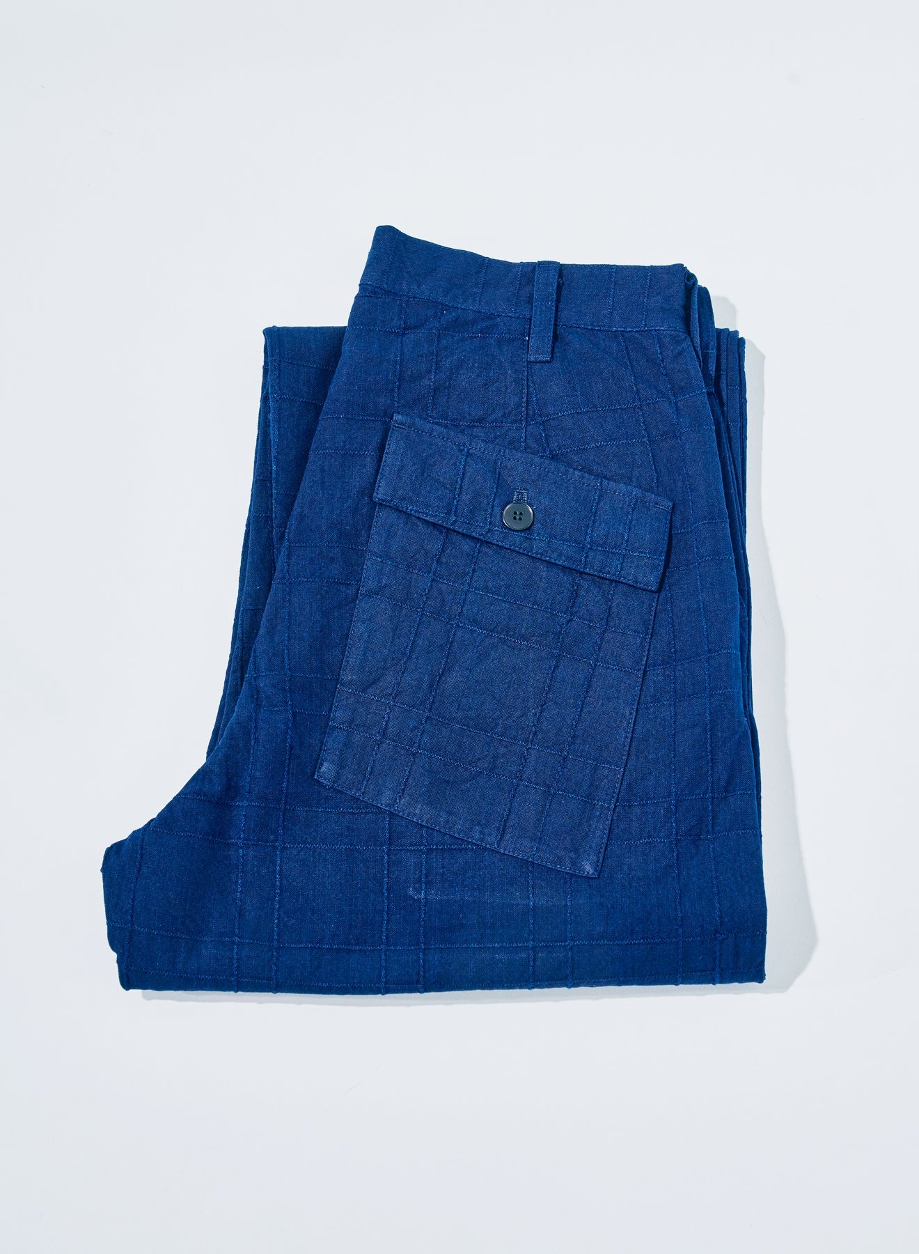 SJAP26-ARS (Indigo Sashiko Lattice Trousers) - N. INDIGO