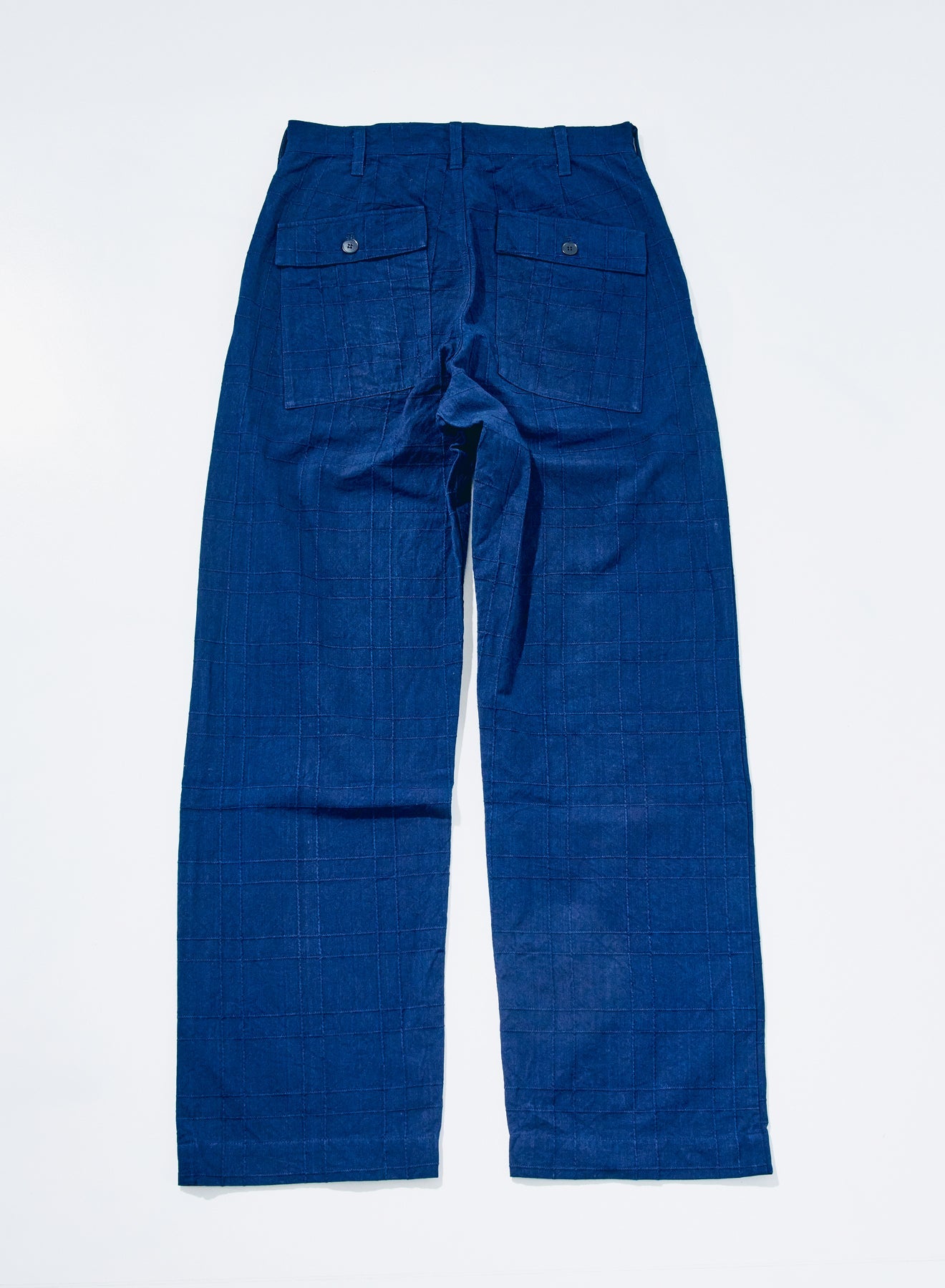 SJAP26-ARS (Indigo Sashiko Lattice Trousers) - N. INDIGO