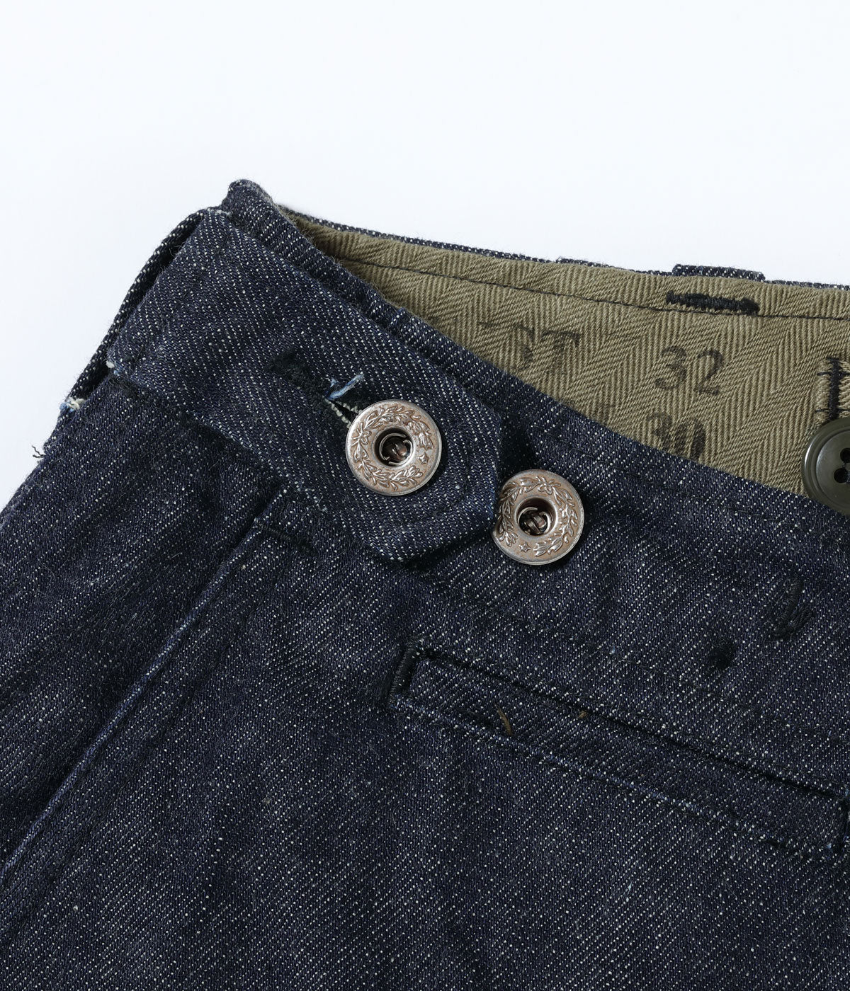 BR42596 TROUSERS FIELD Type M-1943 “DENIM CIVILIAN MODEL” - INDIGO