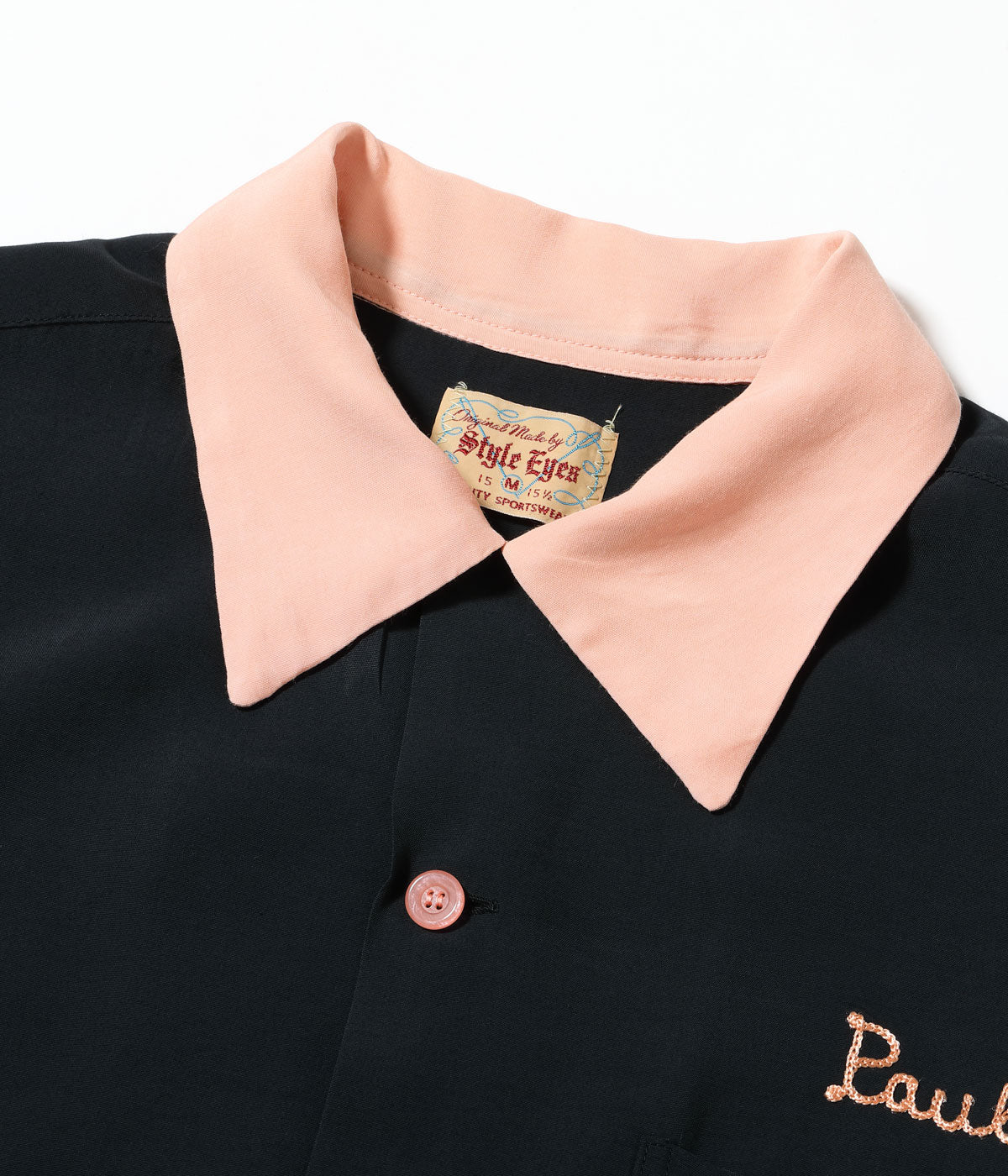 SE39662 RAYON BOWLING SHIRT SMITH & WALDMAN - BLACK