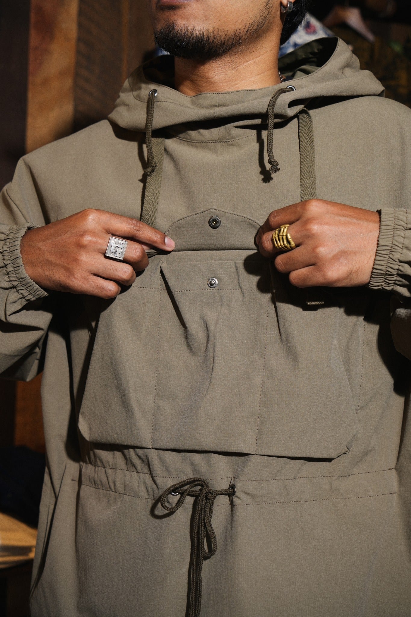 GS2449910 3POCKETS MINO JACKET - KHAKI