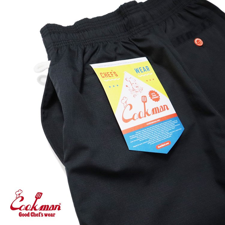 CHEF PANTS DOUBLE KNEE RIPSTOP - BLACK