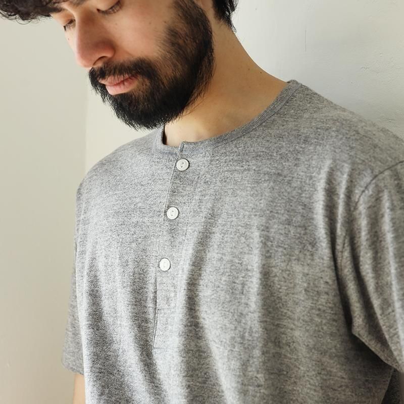 Tompkins Henley Neck Short-Sleeve T-Shirt - HEATHER GRAY