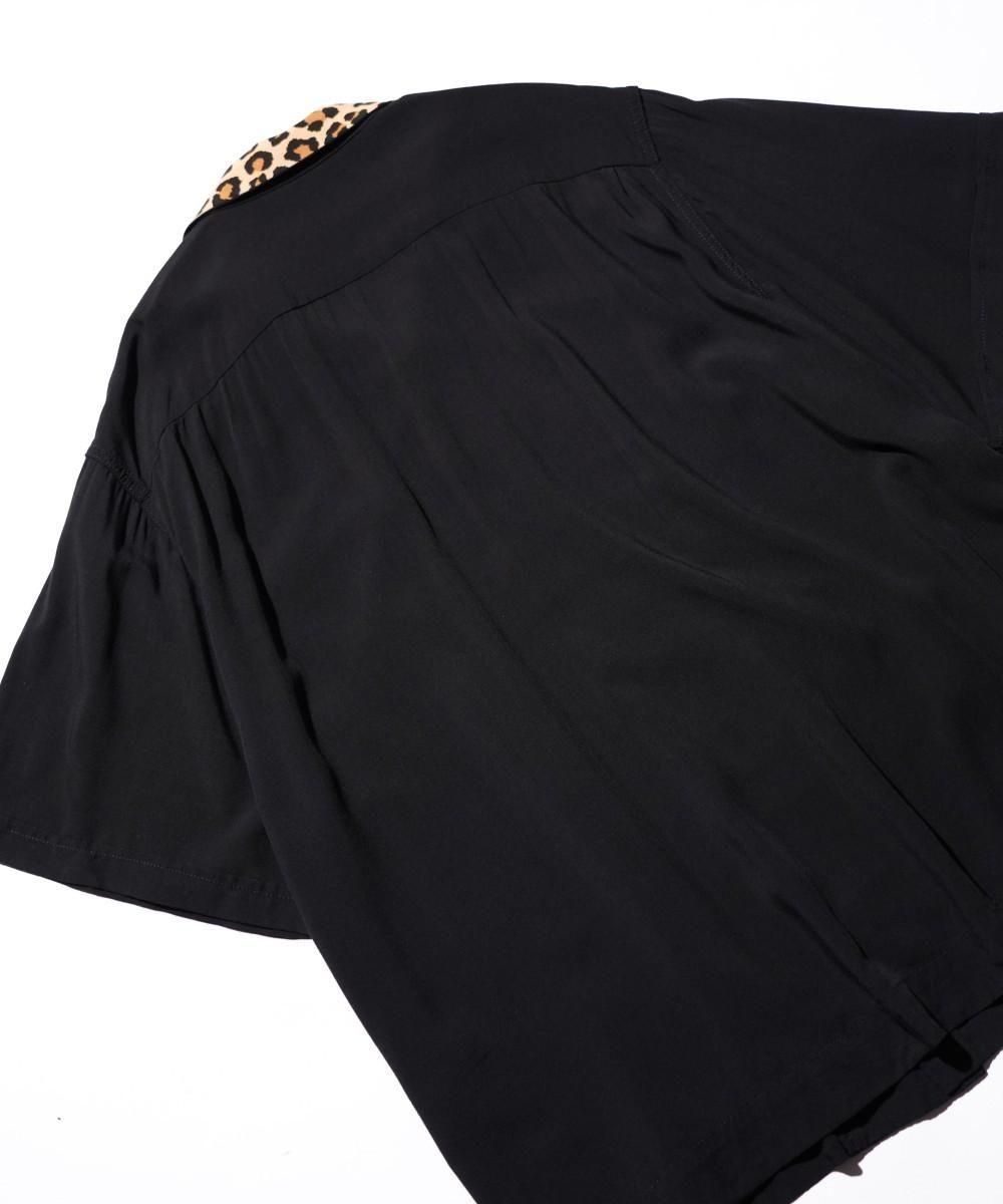 60S BOWLING SHIRT - BLACK