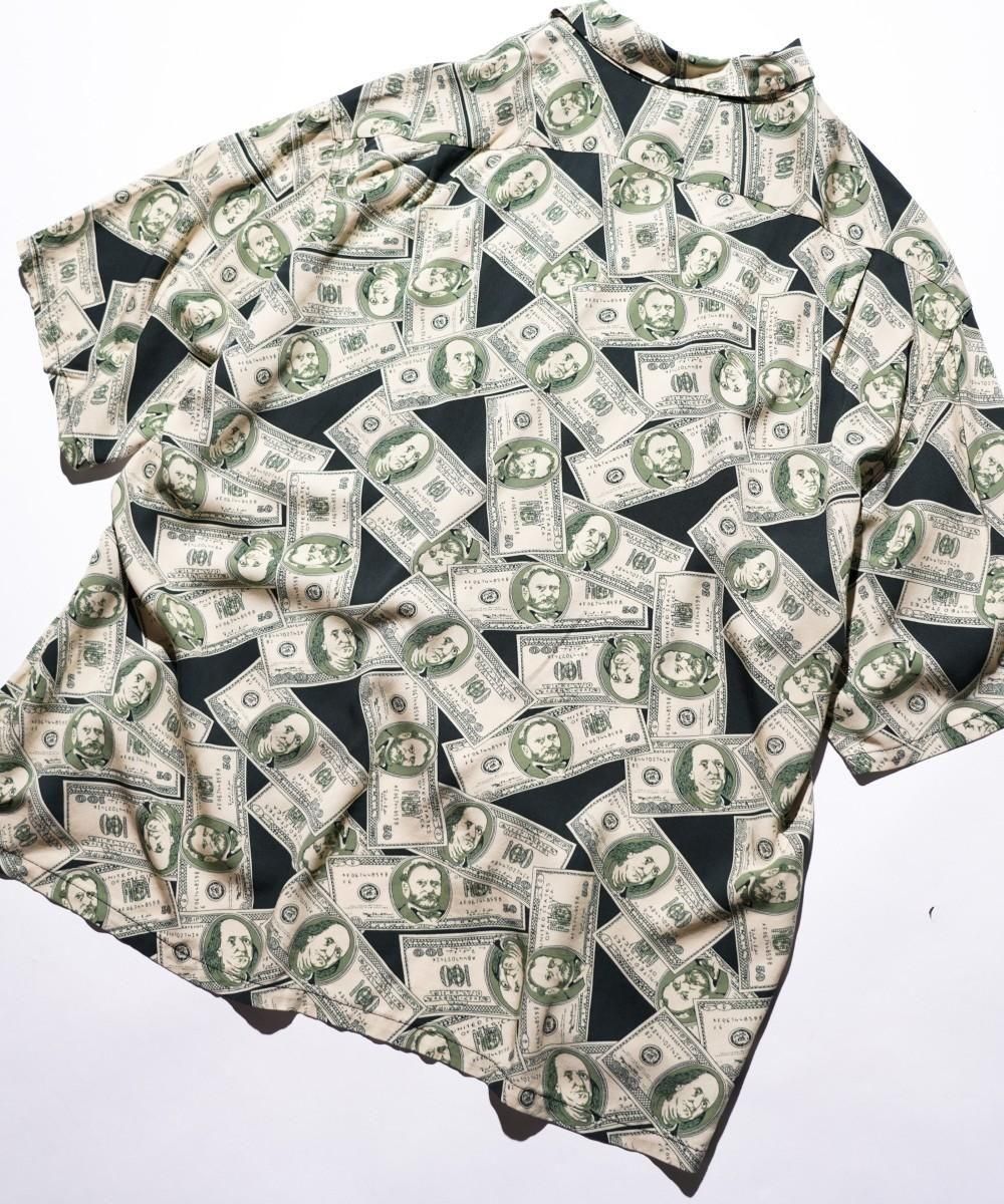 PRINTED LOOP COLLAR SS SHIRT - MONEY