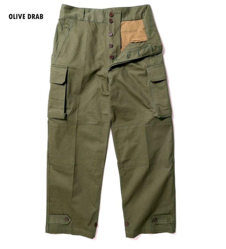 1985 FRENCH MILITARY M-47 PANTS - OLIVE DRAB