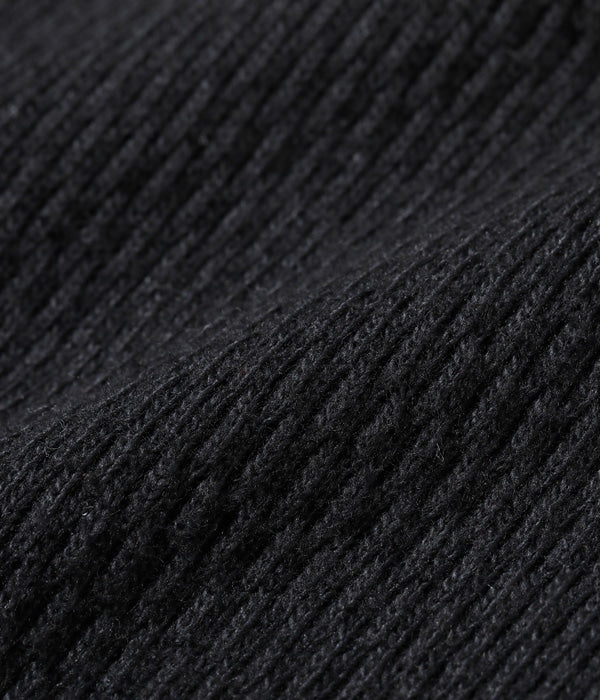 BR68130 BUZZ RICKSON'S THERMAL HENLEY NECK T-SHIRT - BLACK