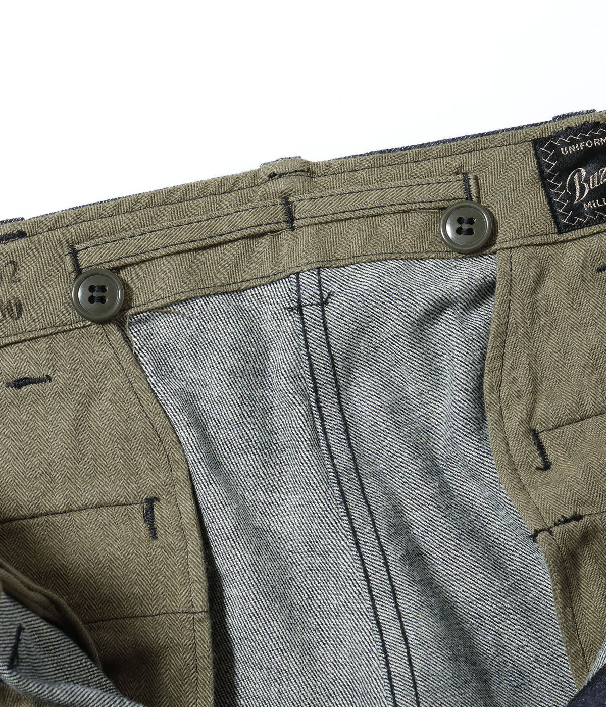 BR42596 TROUSERS FIELD Type M-1943 “DENIM CIVILIAN MODEL” - INDIGO