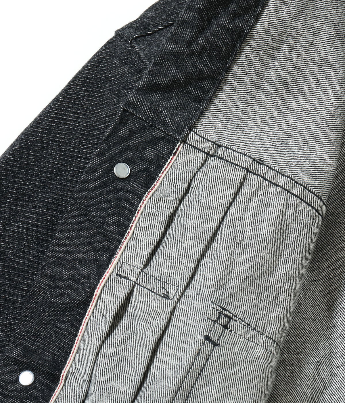 SC15650 14.25oz. BLACK DENIM JACKET 1953 MODEL - INDIGO