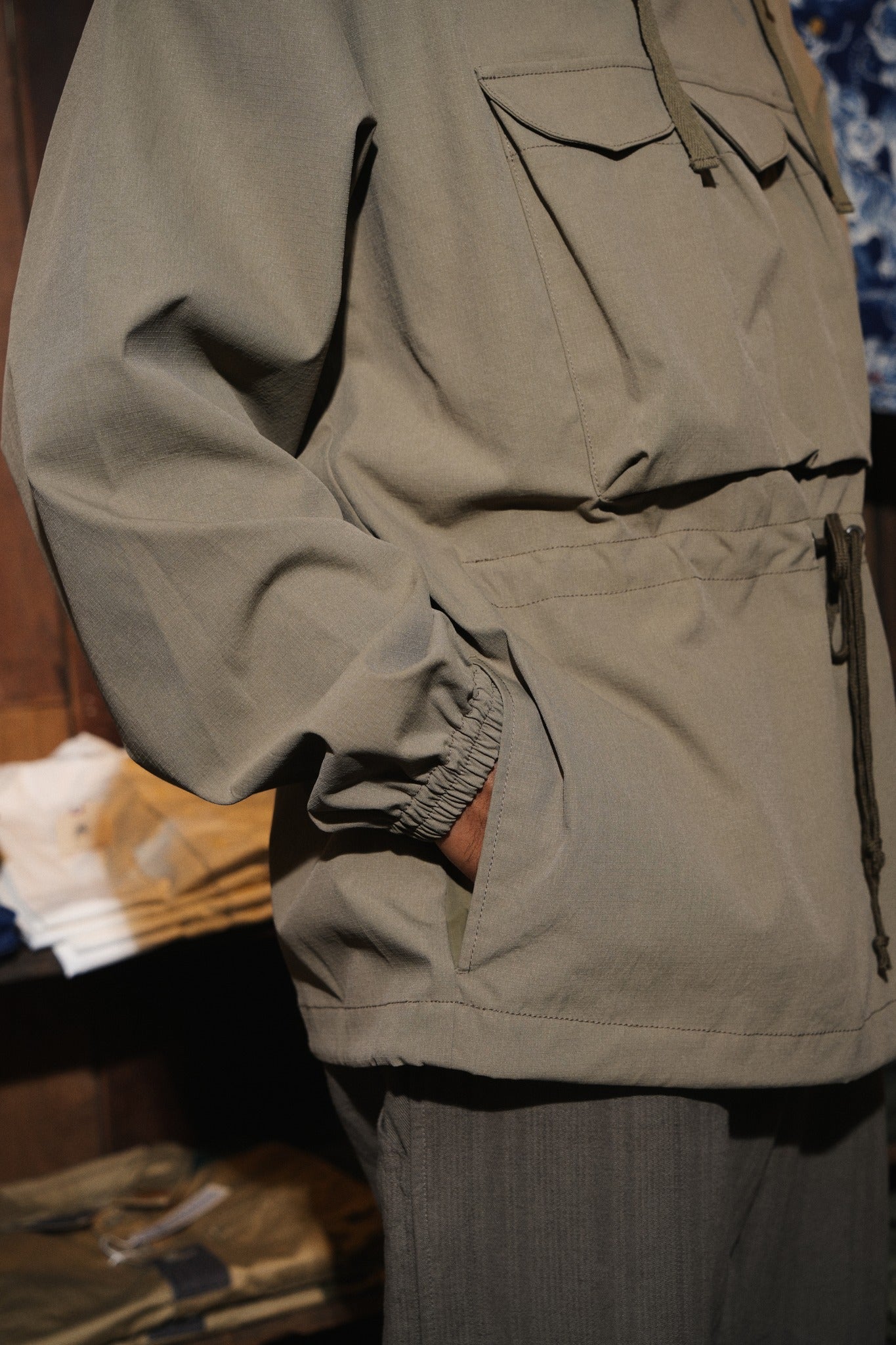 GS2449910 3POCKETS MINO JACKET - KHAKI