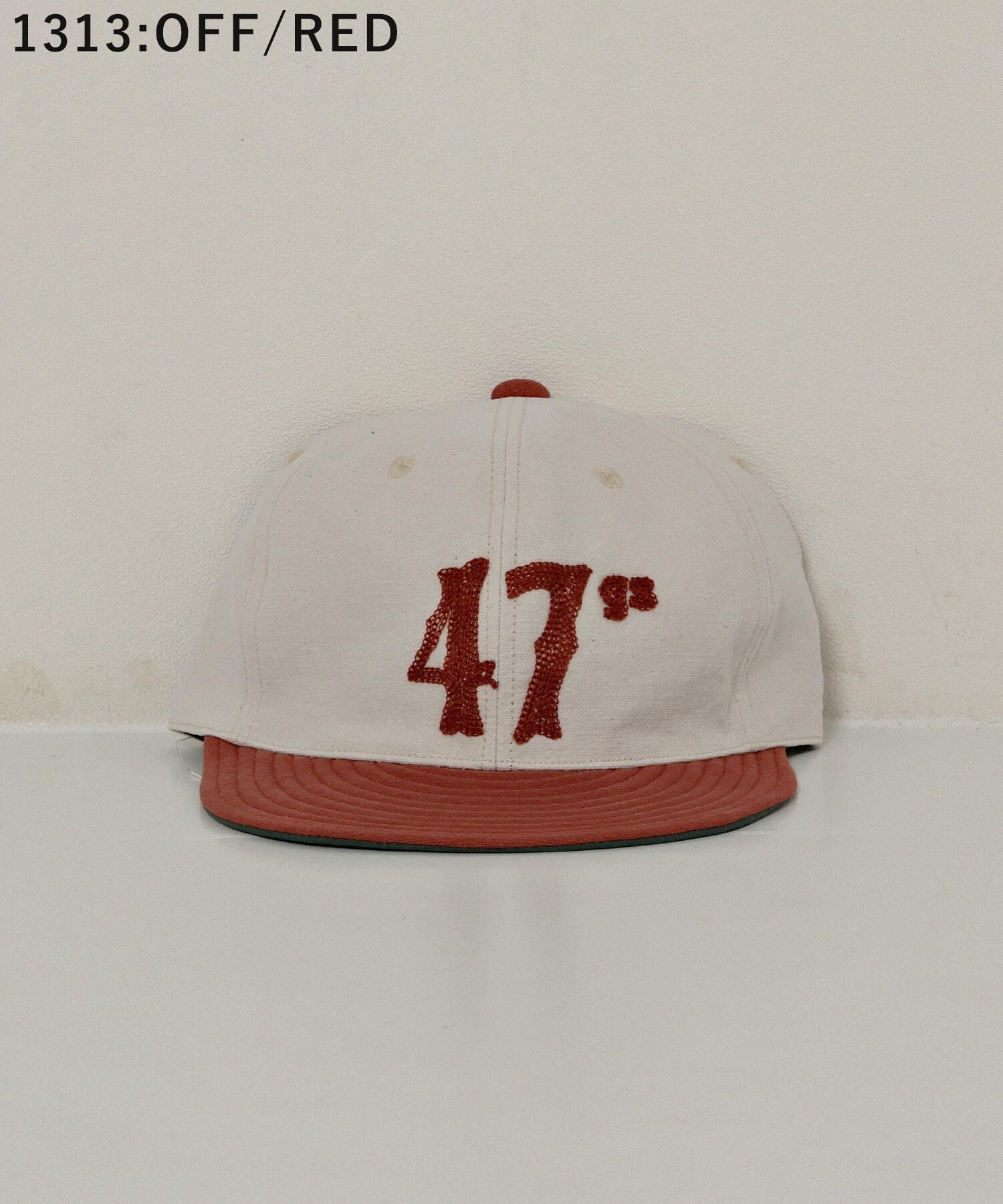 GS2449991 TWO TONE CAP - OFF WHITE/RED