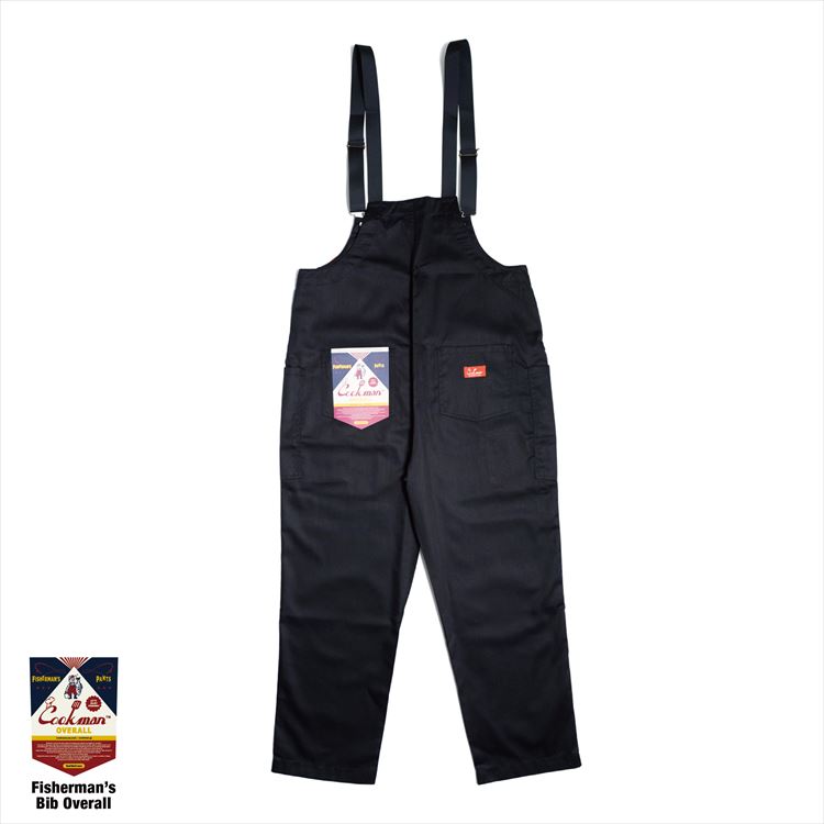 FISHERMAN'S BIB OVERALL - BLACK