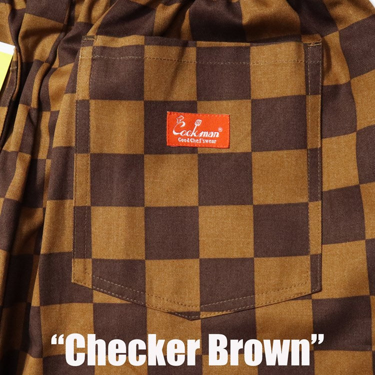 CHEF SHORT PANTS CHECKER - BROWN