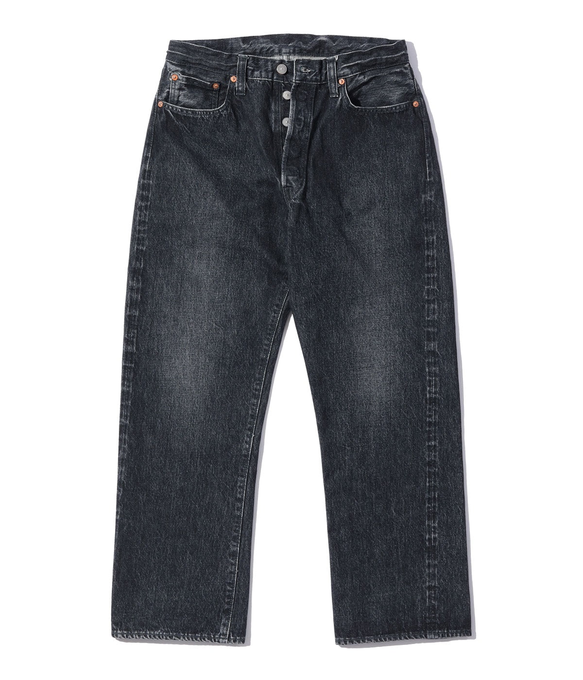 SC42460H 14.25oz. BLACK DENIM 1947 HARD WASH MODEL (REGULAR STRAIGHT) - INDIGO