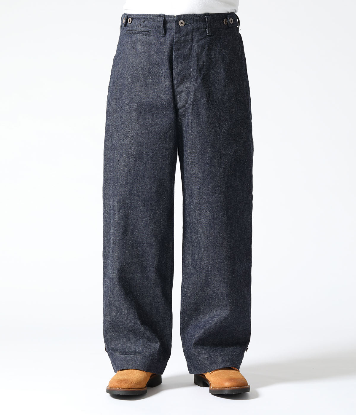 BR42596 TROUSERS FIELD Type M-1943 “DENIM CIVILIAN MODEL” - INDIGO