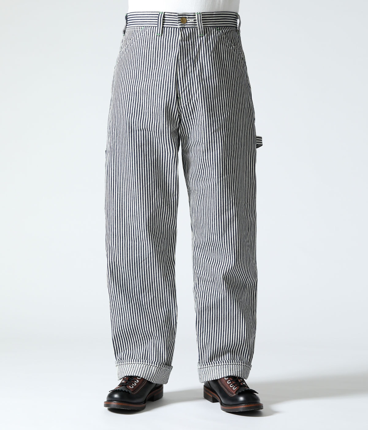 SC42496 11oz. HICKORY STRIPE WORK PANTS - HICKORY