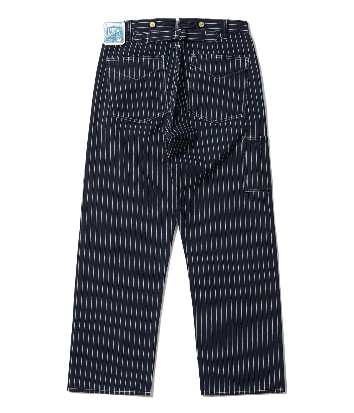 HD42499 HEADLIGHT 8oz. SPECIAL WOVEN STRIPE DENIM WAIST OVERALLS - INDIGO