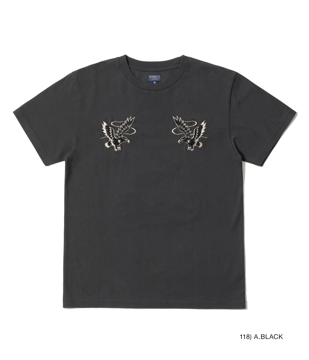 TT79742 SUKA T-SHIRT EMBROIDERED EAGLE - A.BLACK