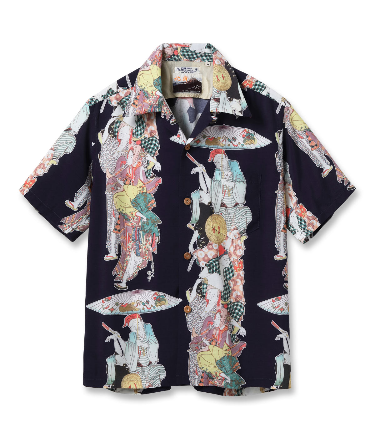 SS39655 SUN SURF × Katsushika Hokusai SPECIAL EDITION Dance - NAVY